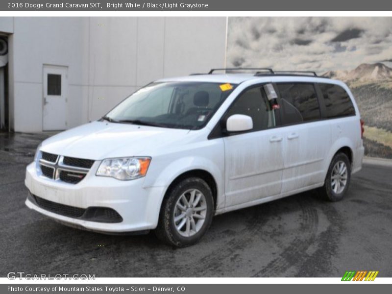 Bright White / Black/Light Graystone 2016 Dodge Grand Caravan SXT