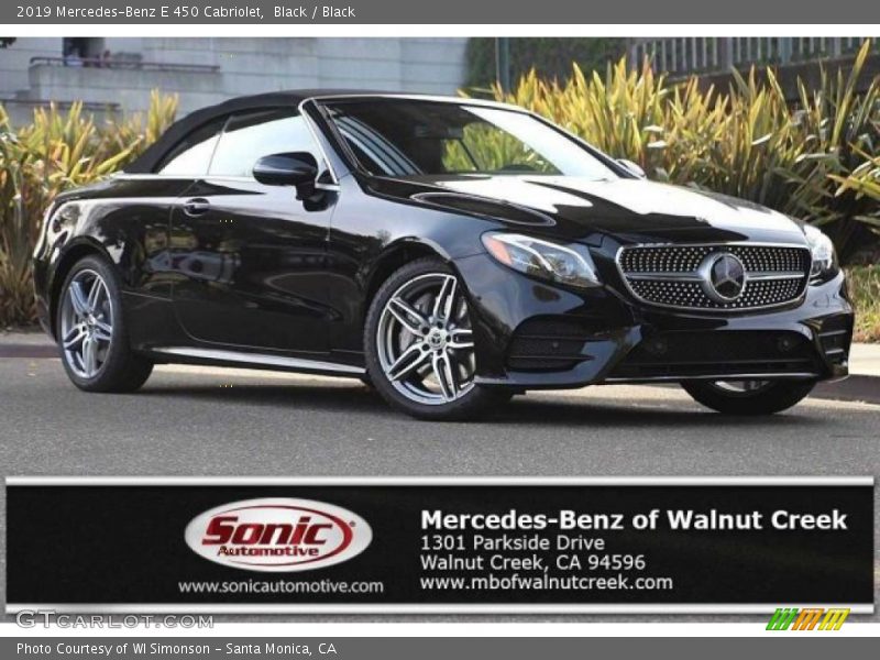 Black / Black 2019 Mercedes-Benz E 450 Cabriolet