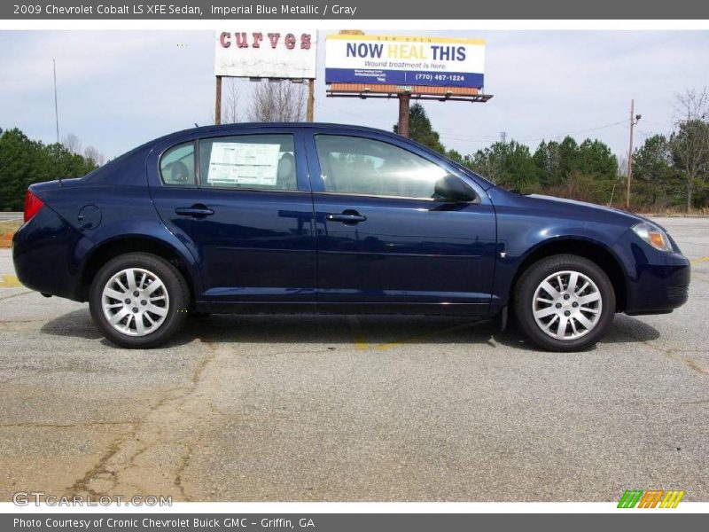 Imperial Blue Metallic / Gray 2009 Chevrolet Cobalt LS XFE Sedan