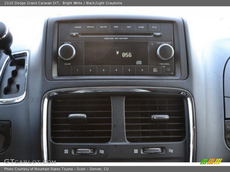 Bright White / Black/Light Graystone 2016 Dodge Grand Caravan SXT