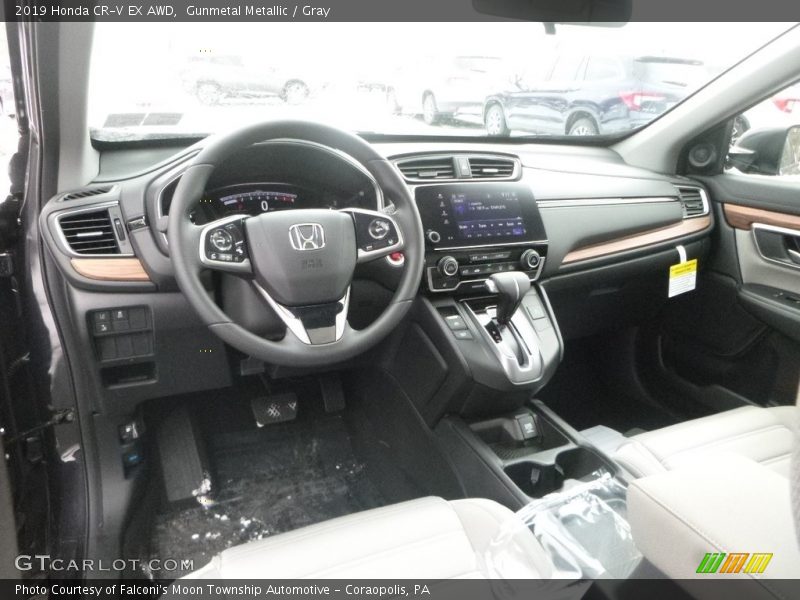 Gunmetal Metallic / Gray 2019 Honda CR-V EX AWD