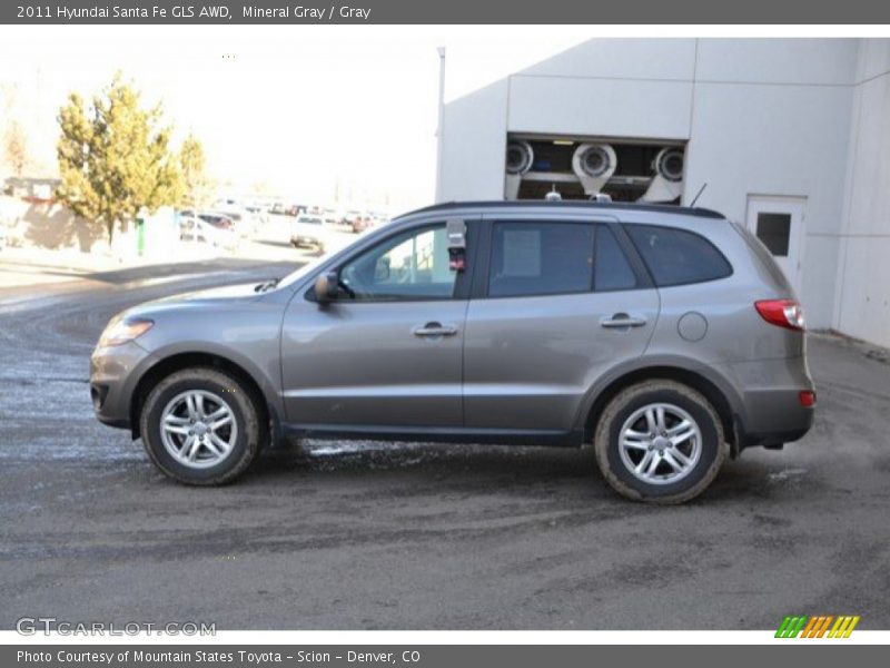 Mineral Gray / Gray 2011 Hyundai Santa Fe GLS AWD