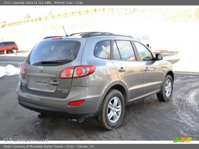 Mineral Gray / Gray 2011 Hyundai Santa Fe GLS AWD