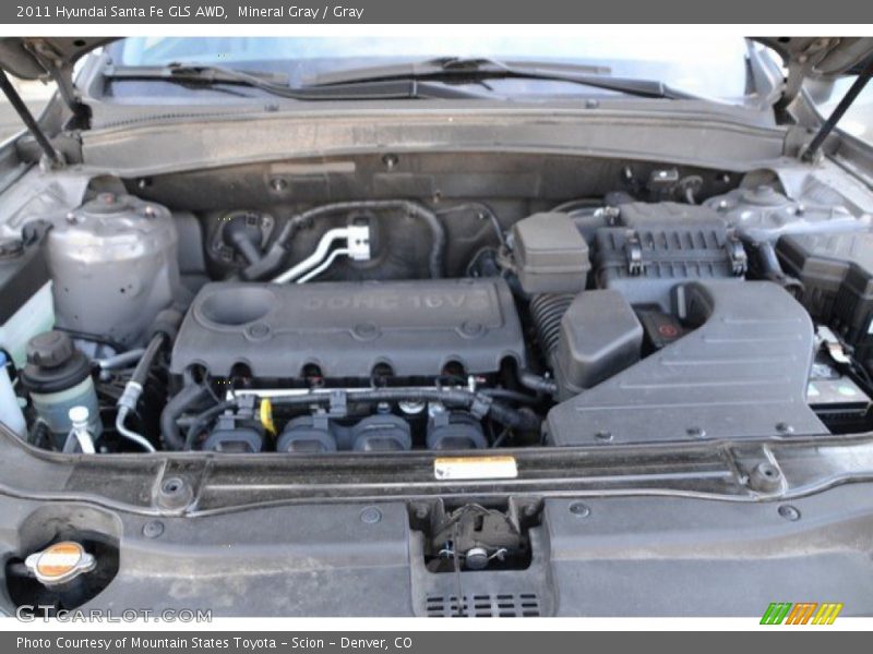 Mineral Gray / Gray 2011 Hyundai Santa Fe GLS AWD