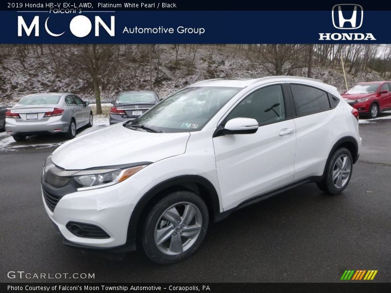 Platinum White Pearl / Black 2019 Honda HR-V EX-L AWD