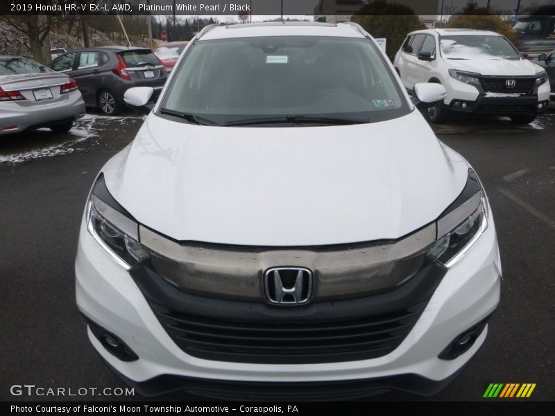 Platinum White Pearl / Black 2019 Honda HR-V EX-L AWD