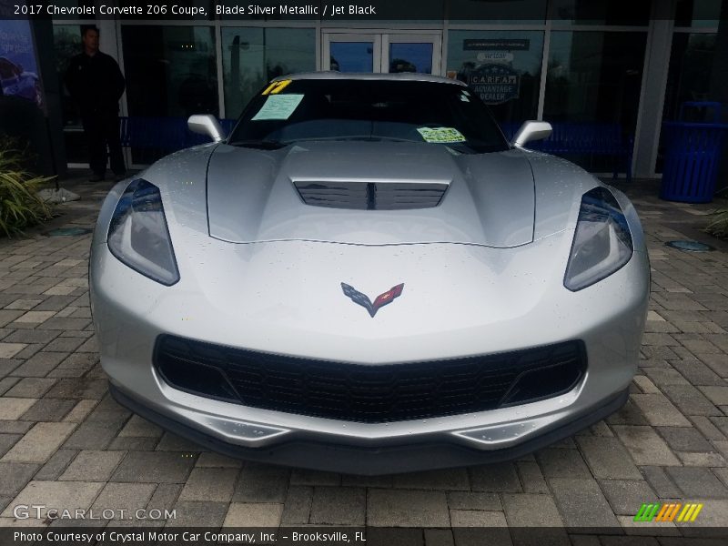 Blade Silver Metallic / Jet Black 2017 Chevrolet Corvette Z06 Coupe