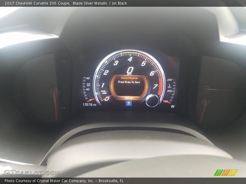 Blade Silver Metallic / Jet Black 2017 Chevrolet Corvette Z06 Coupe