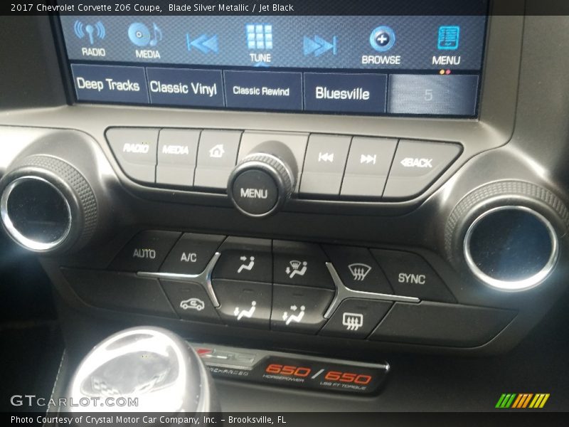 Blade Silver Metallic / Jet Black 2017 Chevrolet Corvette Z06 Coupe