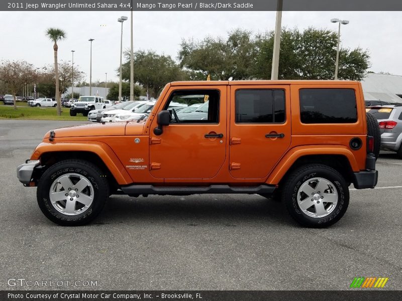 Mango Tango Pearl / Black/Dark Saddle 2011 Jeep Wrangler Unlimited Sahara 4x4