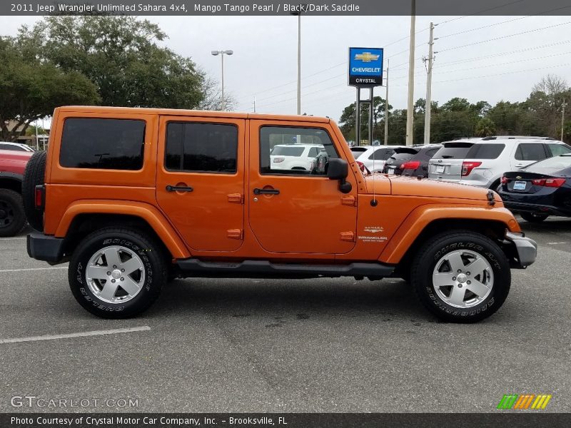 Mango Tango Pearl / Black/Dark Saddle 2011 Jeep Wrangler Unlimited Sahara 4x4