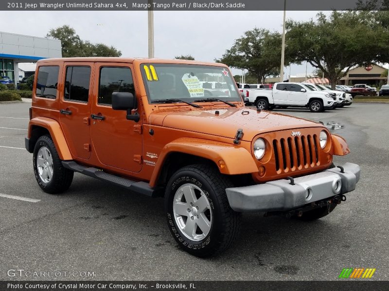 Mango Tango Pearl / Black/Dark Saddle 2011 Jeep Wrangler Unlimited Sahara 4x4