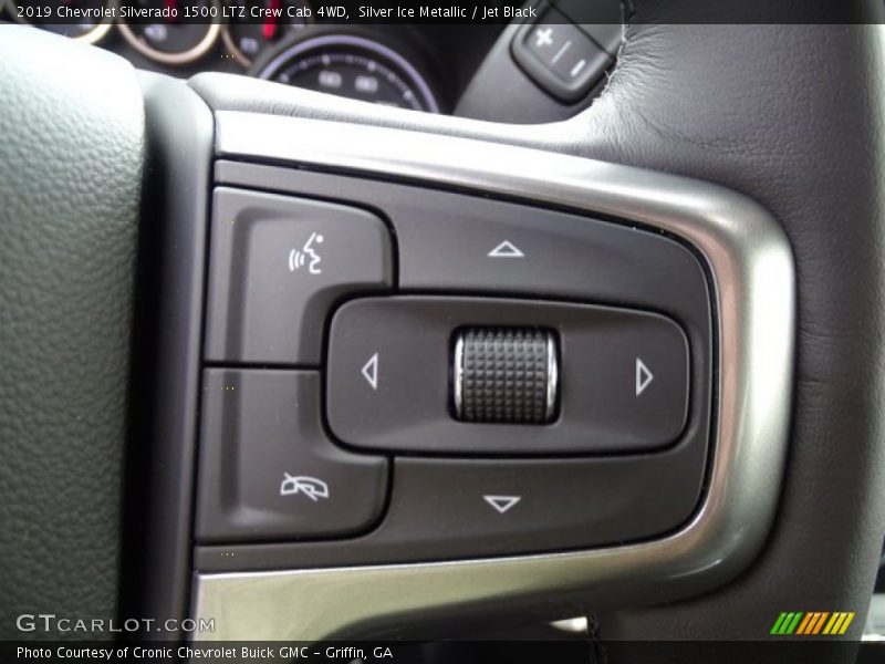 Silver Ice Metallic / Jet Black 2019 Chevrolet Silverado 1500 LTZ Crew Cab 4WD