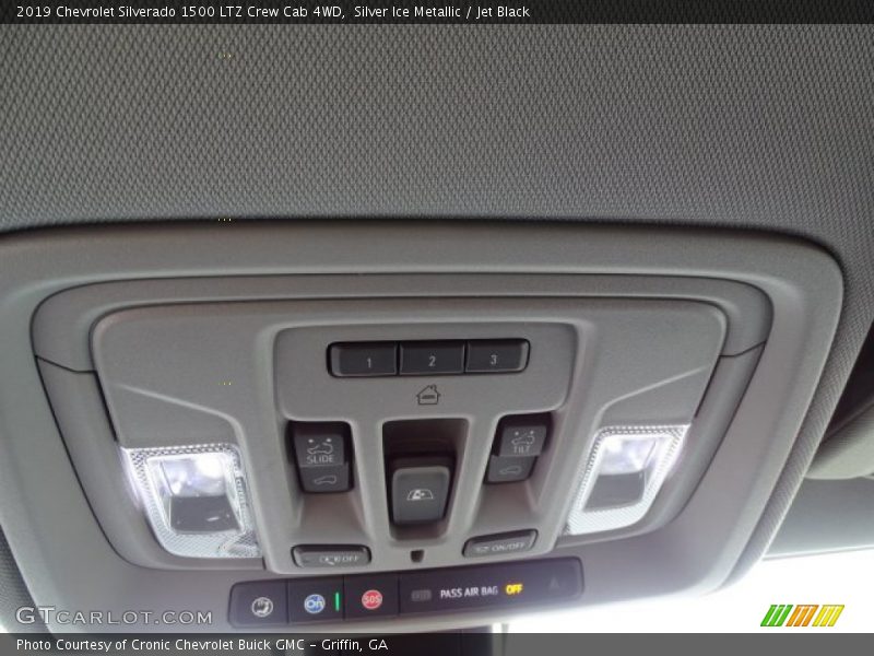 Silver Ice Metallic / Jet Black 2019 Chevrolet Silverado 1500 LTZ Crew Cab 4WD
