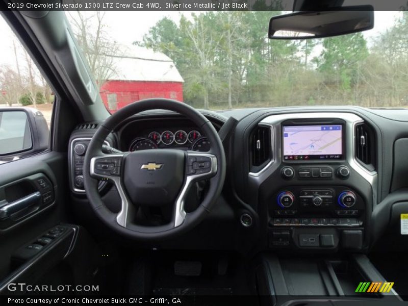 Silver Ice Metallic / Jet Black 2019 Chevrolet Silverado 1500 LTZ Crew Cab 4WD