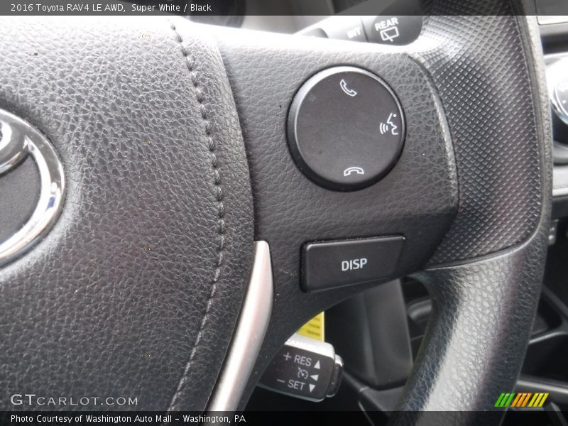 Super White / Black 2016 Toyota RAV4 LE AWD
