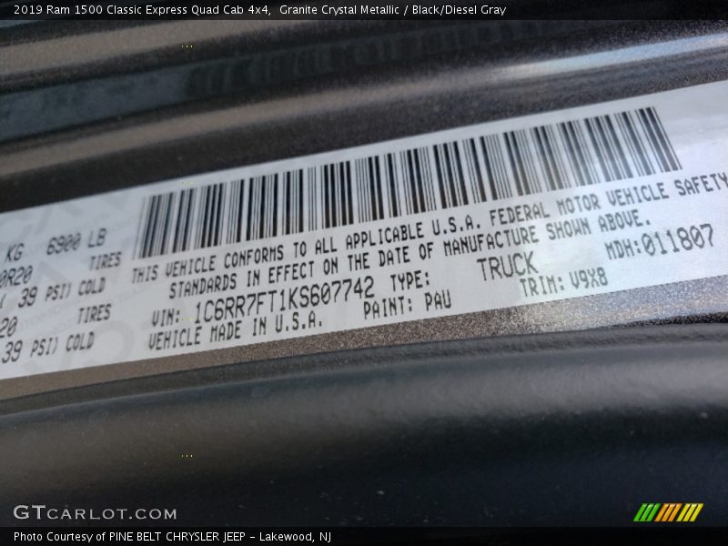 Granite Crystal Metallic / Black/Diesel Gray 2019 Ram 1500 Classic Express Quad Cab 4x4