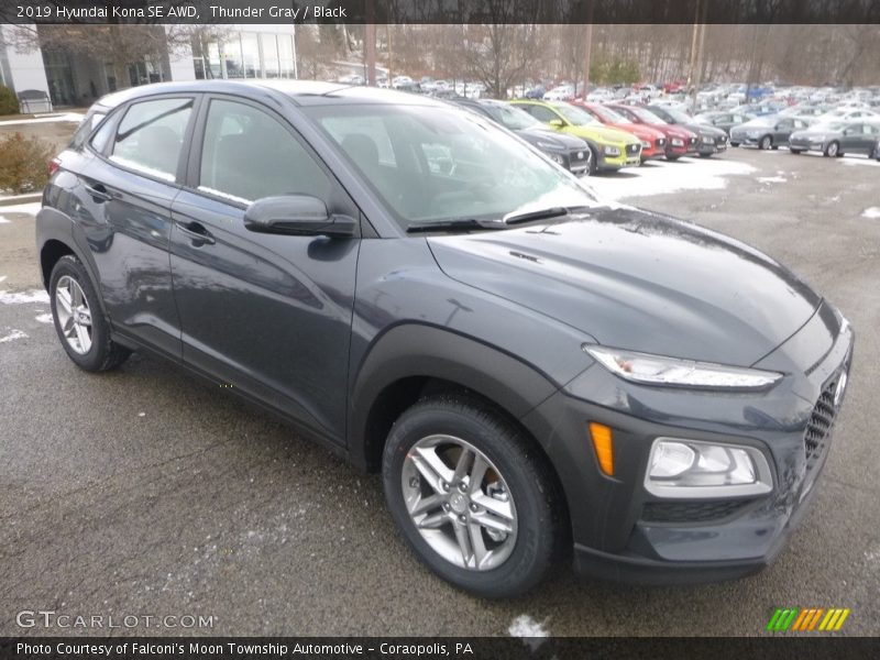 Thunder Gray / Black 2019 Hyundai Kona SE AWD