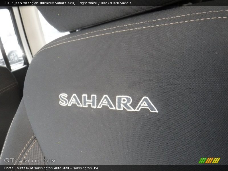Bright White / Black/Dark Saddle 2017 Jeep Wrangler Unlimited Sahara 4x4
