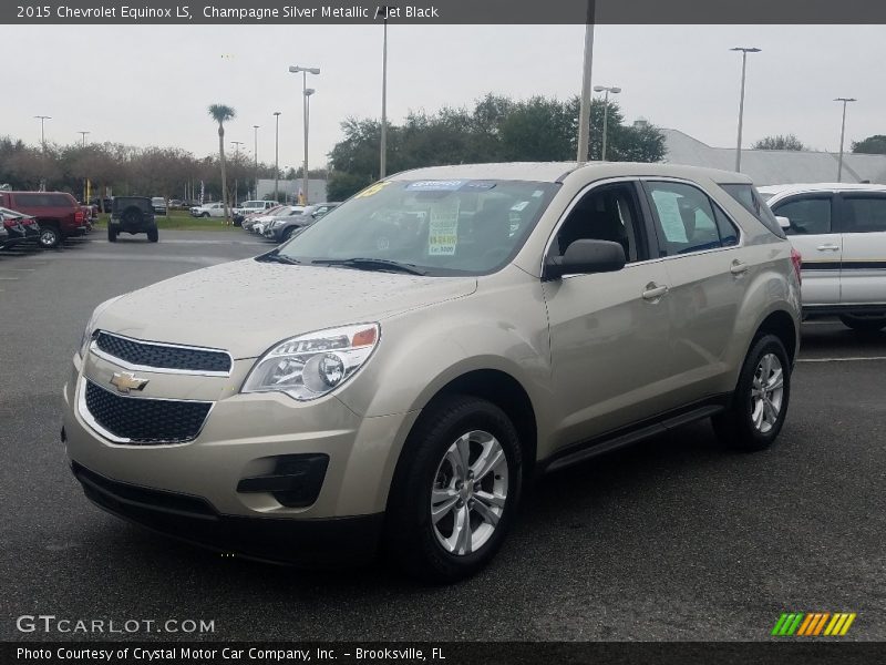 Champagne Silver Metallic / Jet Black 2015 Chevrolet Equinox LS