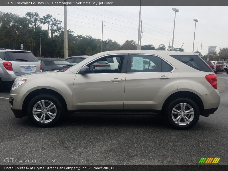 Champagne Silver Metallic / Jet Black 2015 Chevrolet Equinox LS