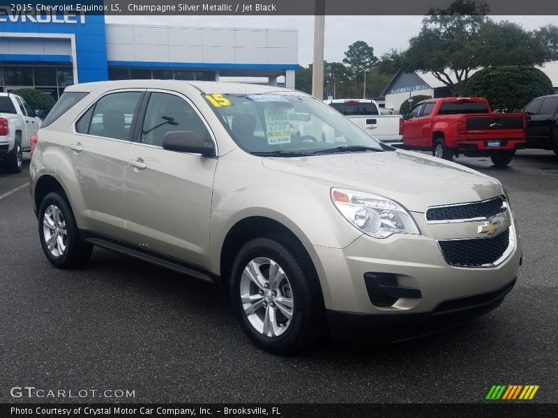 Champagne Silver Metallic / Jet Black 2015 Chevrolet Equinox LS