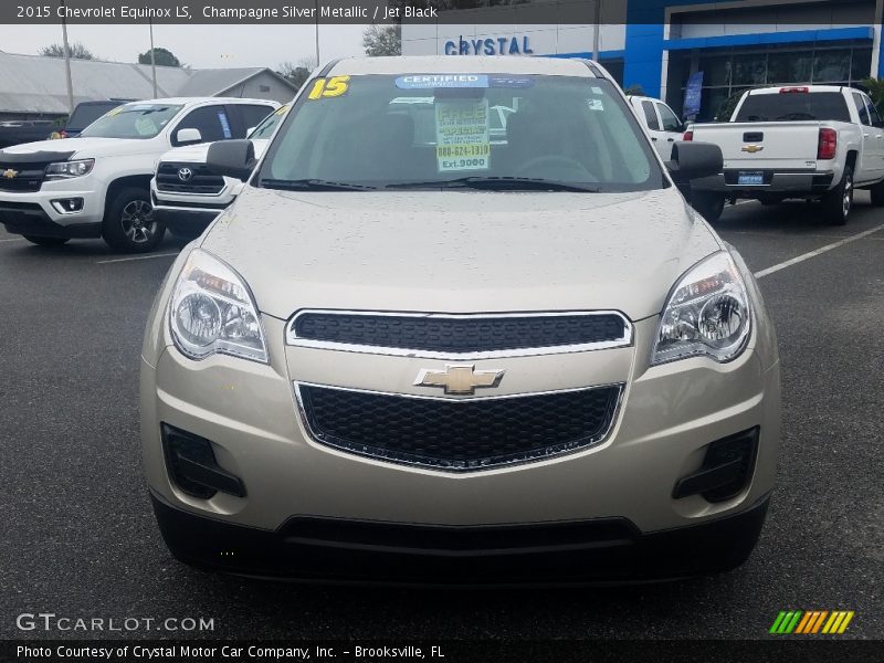 Champagne Silver Metallic / Jet Black 2015 Chevrolet Equinox LS