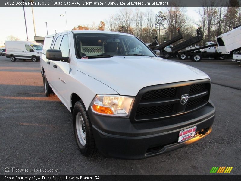Bright White / Dark Slate Gray/Medium Graystone 2012 Dodge Ram 1500 ST Quad Cab 4x4