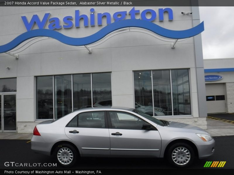 Alabaster Silver Metallic / Black 2007 Honda Accord Value Package Sedan