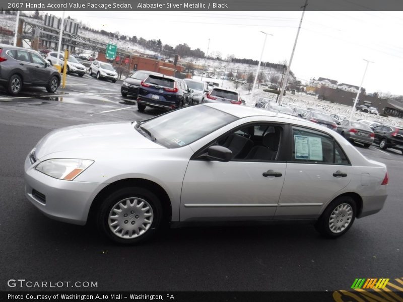 Alabaster Silver Metallic / Black 2007 Honda Accord Value Package Sedan