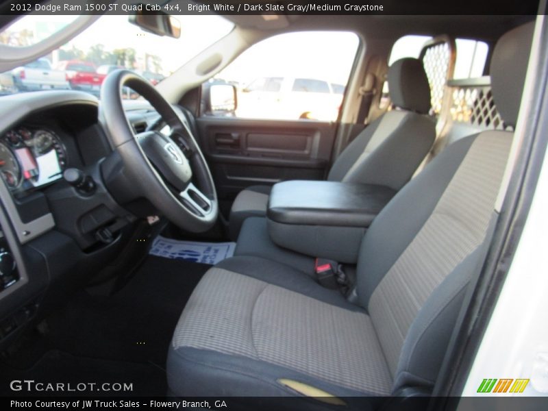 Bright White / Dark Slate Gray/Medium Graystone 2012 Dodge Ram 1500 ST Quad Cab 4x4