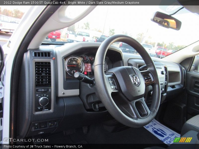 Bright White / Dark Slate Gray/Medium Graystone 2012 Dodge Ram 1500 ST Quad Cab 4x4