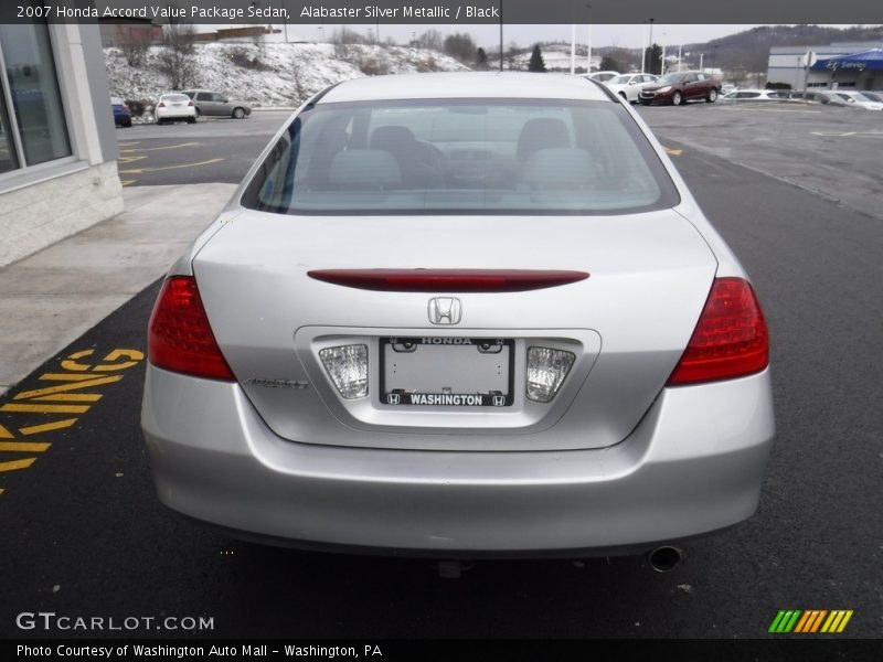 Alabaster Silver Metallic / Black 2007 Honda Accord Value Package Sedan