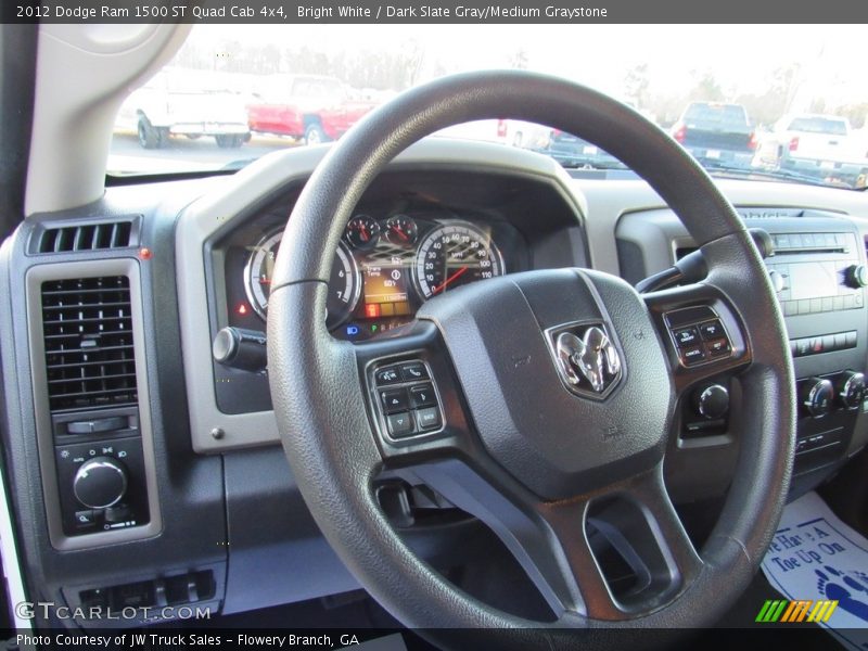 Bright White / Dark Slate Gray/Medium Graystone 2012 Dodge Ram 1500 ST Quad Cab 4x4