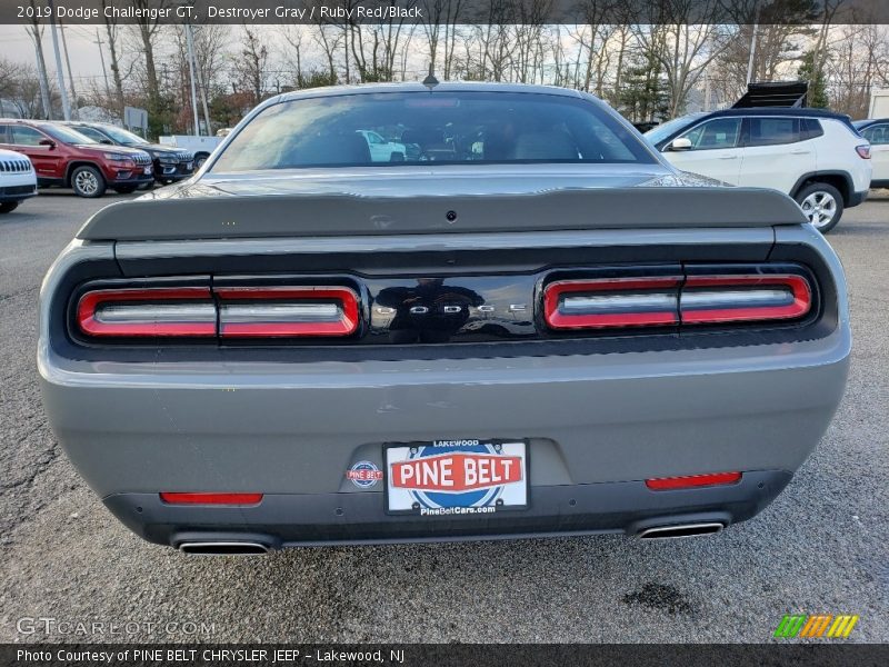 Destroyer Gray / Ruby Red/Black 2019 Dodge Challenger GT