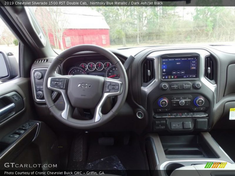 Northsky Blue Metallic / Dark Ash/Jet Black 2019 Chevrolet Silverado 1500 RST Double Cab