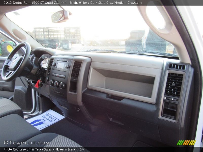 Bright White / Dark Slate Gray/Medium Graystone 2012 Dodge Ram 1500 ST Quad Cab 4x4