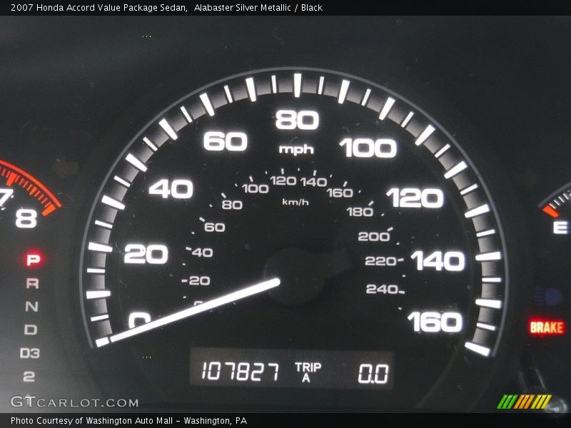 Alabaster Silver Metallic / Black 2007 Honda Accord Value Package Sedan