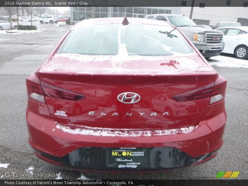 Scarlet Red / Gray 2019 Hyundai Elantra SEL