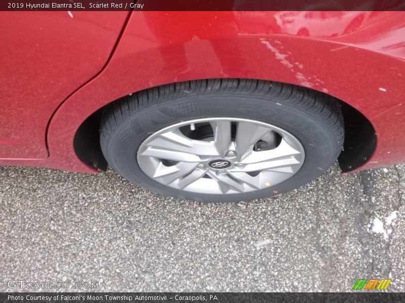 Scarlet Red / Gray 2019 Hyundai Elantra SEL