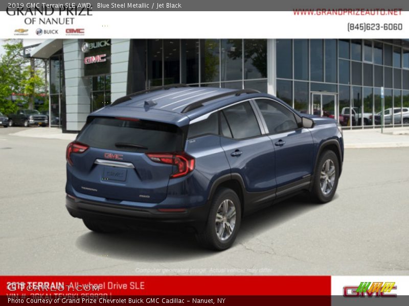 Blue Steel Metallic / Jet Black 2019 GMC Terrain SLE AWD
