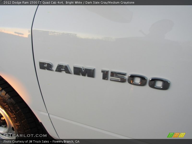 Bright White / Dark Slate Gray/Medium Graystone 2012 Dodge Ram 1500 ST Quad Cab 4x4