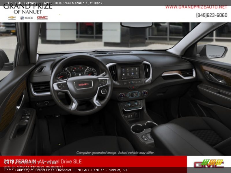 Blue Steel Metallic / Jet Black 2019 GMC Terrain SLE AWD