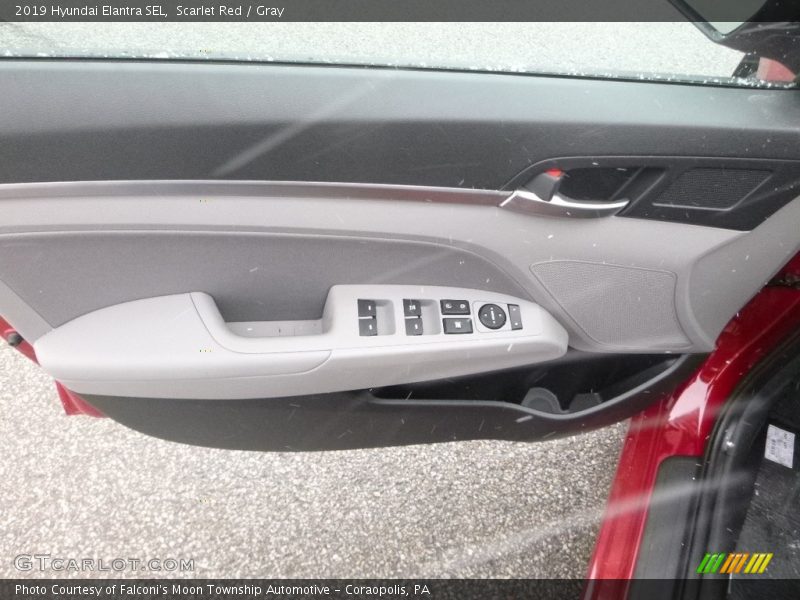 Scarlet Red / Gray 2019 Hyundai Elantra SEL