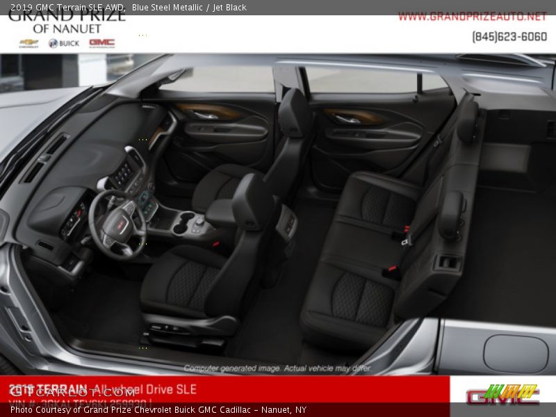 Blue Steel Metallic / Jet Black 2019 GMC Terrain SLE AWD