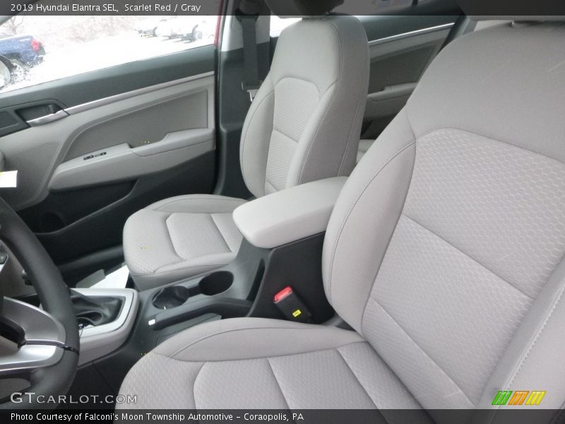 Scarlet Red / Gray 2019 Hyundai Elantra SEL
