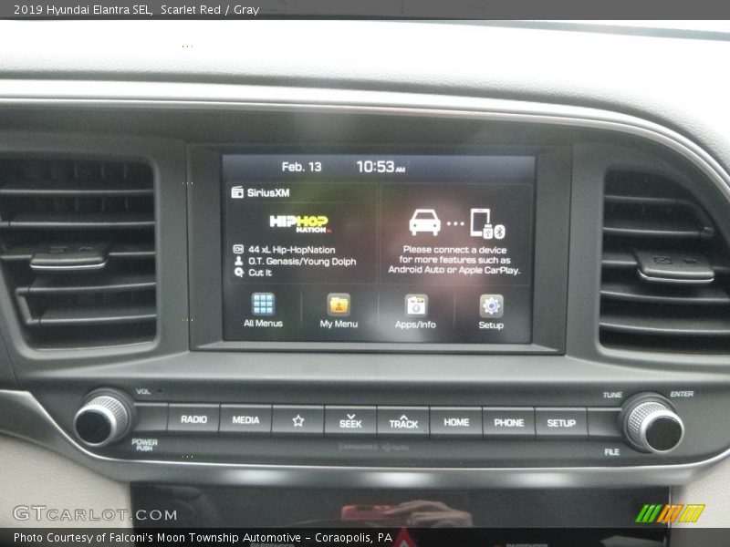 Scarlet Red / Gray 2019 Hyundai Elantra SEL