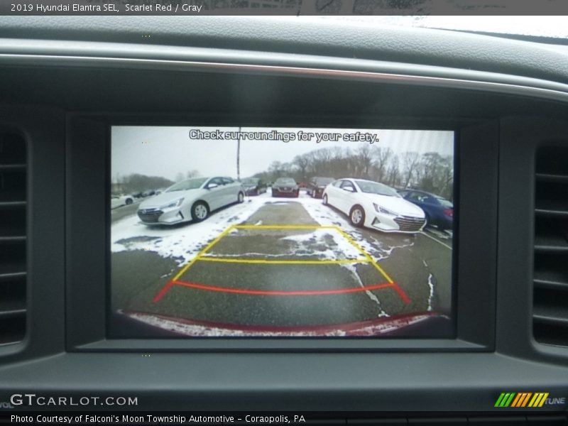 Scarlet Red / Gray 2019 Hyundai Elantra SEL