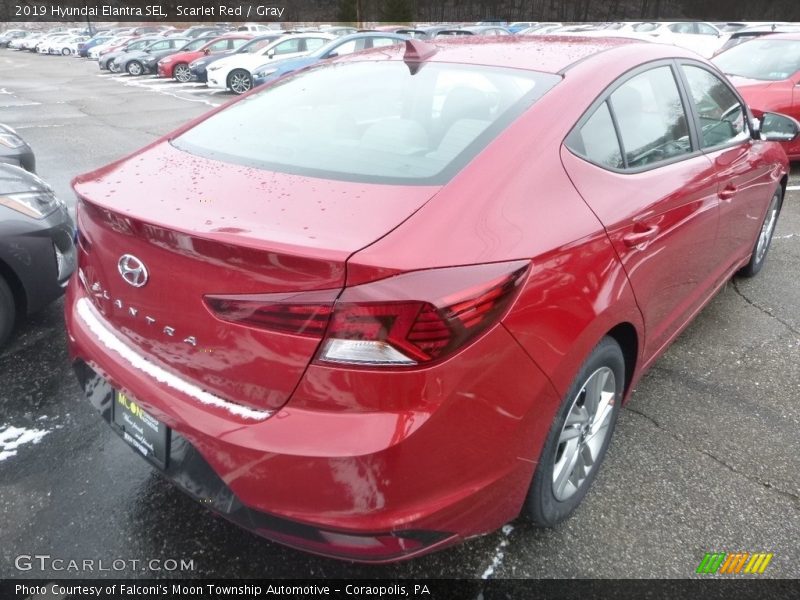 Scarlet Red / Gray 2019 Hyundai Elantra SEL