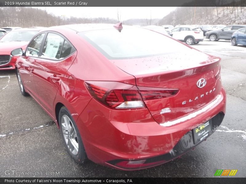 Scarlet Red / Gray 2019 Hyundai Elantra SEL